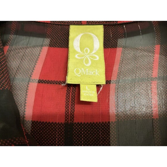 QMack Women’s Blouse Size L, Red/Black - Picture 3 of 5